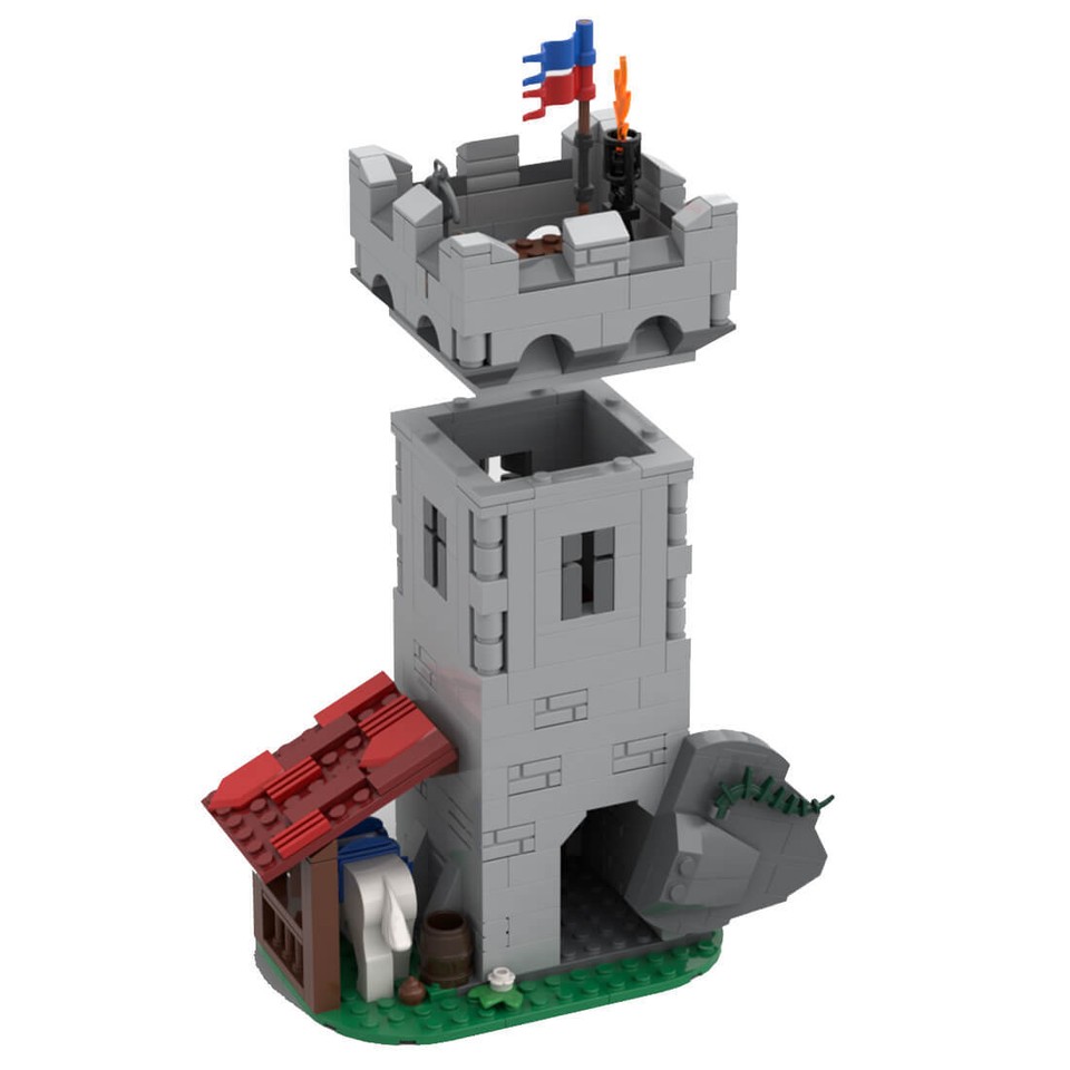 Tour De Garde Médiévale ZITIANYOUBUILD – 1340 Pièces – Compatible Lego – MOC Château