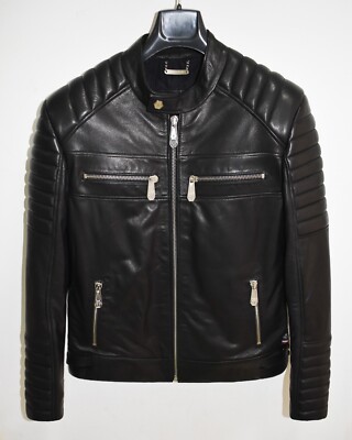 定価　40万円超！　Philipp Pleinレザー フード付きジャケット _12.JPG?set_id=880000500F