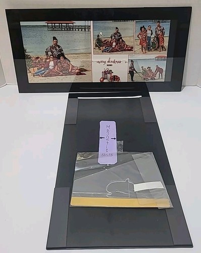 Panoramic Magnetic Acrylic Clear Picture Frame 14"X 6" 1" Black Border Easel New - Picture 7 of 19