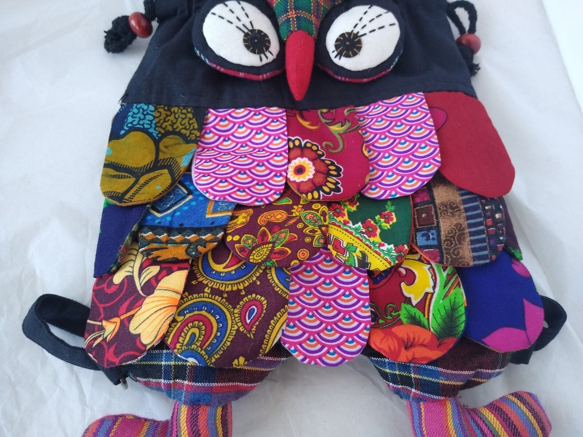 Small Owl Mini Backpack Owl Mini Backpack: Kawaii Cottagecore Vegan Leather Daypack  main image 3