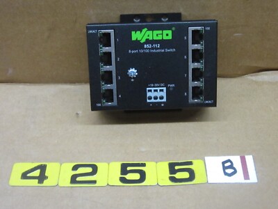 WAGO 852-112 8 PORT 1-/100 INDUSTRIAL SWITCH