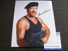 CHUCK NORRIS signed autograph signed on "DELTA FORCE" photo in person ACOA COA