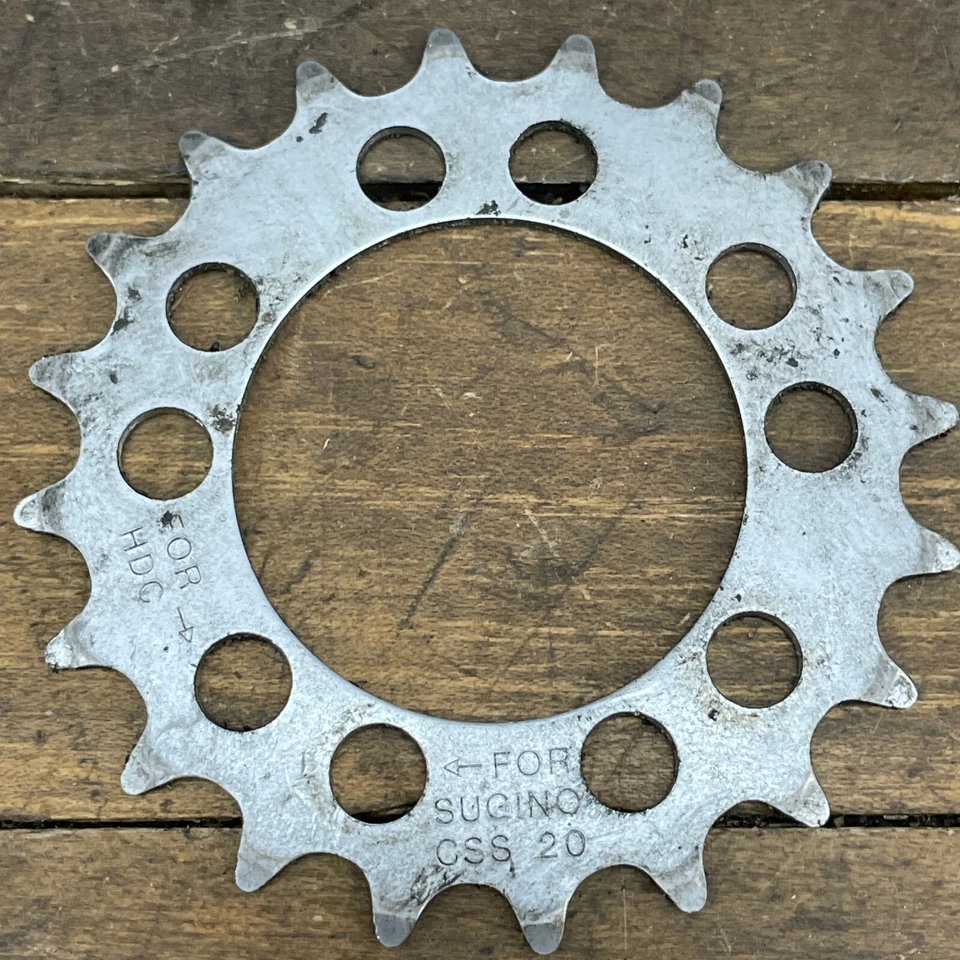 Anillo pequeño triple abuela compacto vintage Sugino 20 dientes 20t 58 BCD A3 Foto 3 de 4