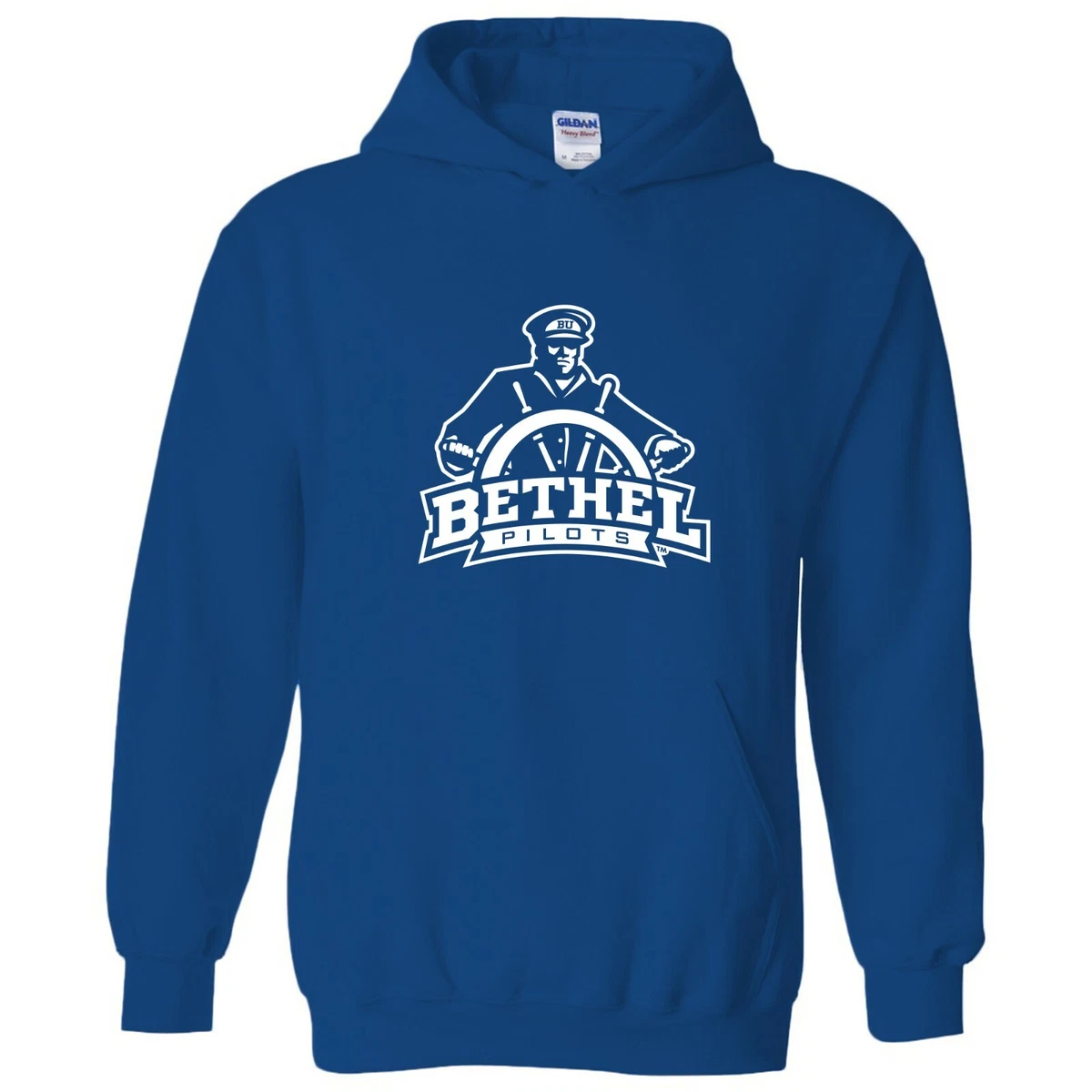 Bethel University Pilots Primary Logo Hoodie Royal