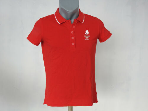 Denmark Rio 2016 Olympics Womens Polo T-Shirt Jack & Jones Red Jersey Size M - Picture 1 of 5