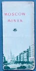 c1950 MINSK MOSCOW vintage TRAVEL BROCHURE Intourist USSR Russia POOR CONDITION