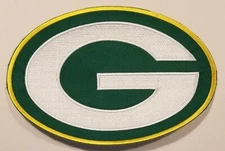 Green Bay Packers BIG 6.25" Iron On Embroidered Patch~ Free Tracking!