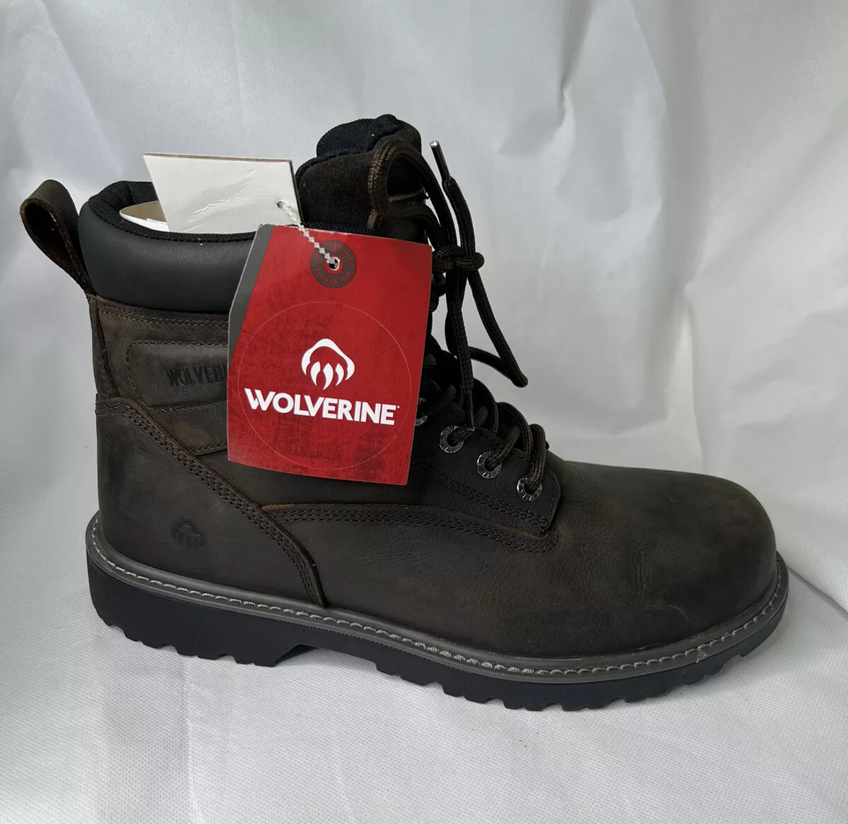 Wolverine Men s US 13 Floorhand Waterproof Steel Toe Work Boots Dark Brown