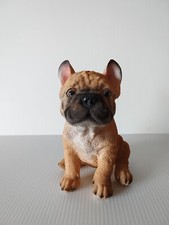 Dekofigur franz&ouml;siche Bulldogge hellbraun Welpe Hund Dog Dekoration Hundefigur