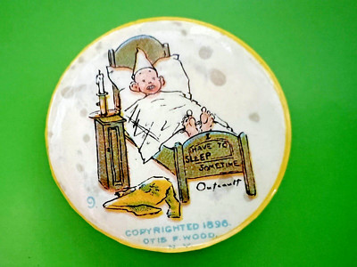 1896 Outcault's YELLOW KID #9 comic strip character pinback button