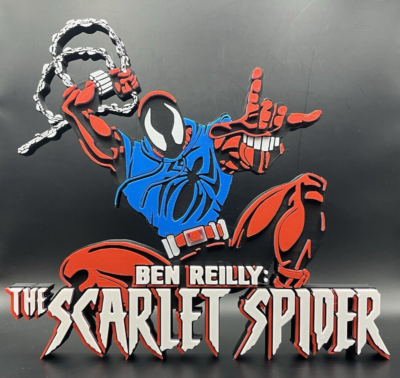 The Scarlet Spider Logo Sign Display | 3D Wall Desk Shelf Art | eBay