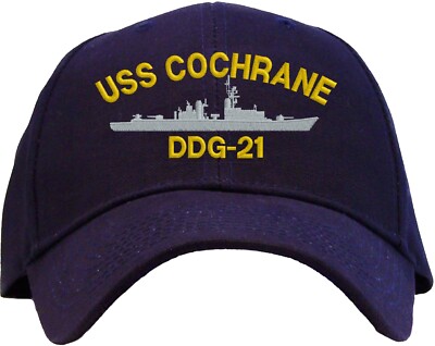 USS Cochrane DDG-21 Embroidered Baseball Cap - Available in 3 Colors - Hat