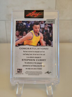 Leaf ステフィン カリー Curry 10枚限定 直筆サインカード Auto Leaf