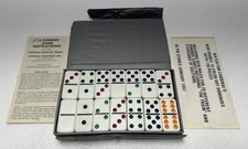 Vintage Domino by Cardinal Double Six Dominoes - 28 Pieces in Vinyl Case