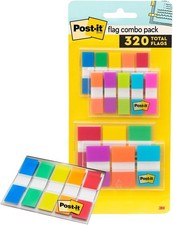 Post-it Flags Combo Pack, 4 On-The-Go Dispensers/Pack, 120 .94 in Wide and 200 .
