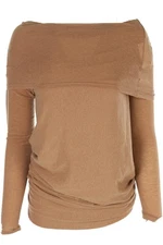 SOURCE UNKNOWN TAN KNIT TOP ONE SIZE