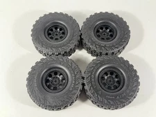 Used Vanquish Yokohama Geolander 1.9 4.75" Red Tires w/KM237 RIOT Wheels Axial