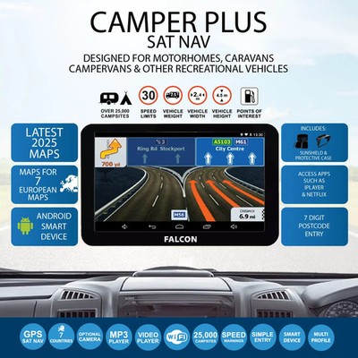 Falcon Camper Plus 7  Sat Nav