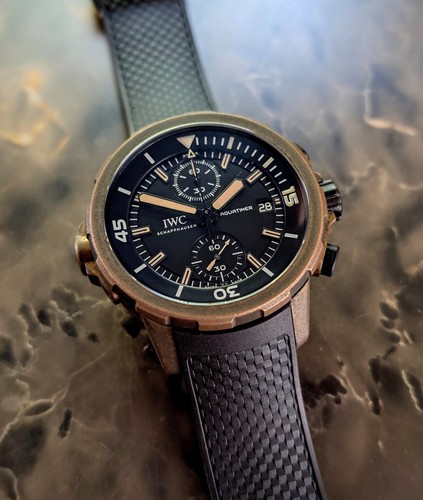IWC Aquatimer Chronograph Flyback Charles Darwin Bronze IW379503 - Box & Papers