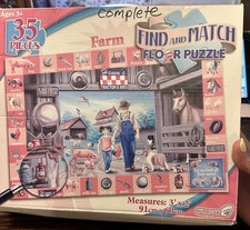 Large 35 Piece Farm Jigsaw Puzzle- Used
