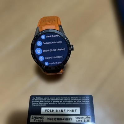TAG HEUER Connected Smartwatch with Orange Rubber Strap