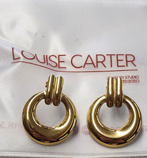Louise Carter 14K Gold Plated The Hamptons Earrings 29mm