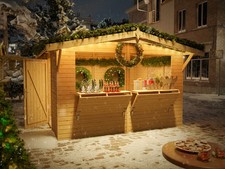 Marktstand Verkaufsstand Verkaufsladen Einzelhandel naturbelassen Bausatz Holz