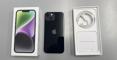 Apple iPhone 14 - 256GB - Midnight Black ATT and Cricket W/ Factory box 89% BH