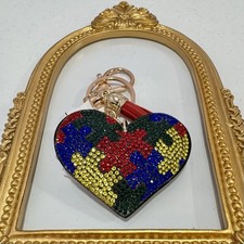 New Multicolor Heart Keychain Bag Charm