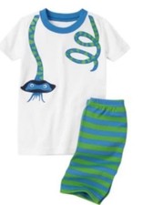 GYMBOREE SLEEPWEAR WHITE w/ SNAKE 2pc PAJAMAS GYMMIES Size 5 New