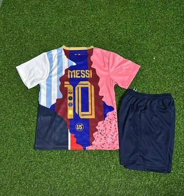 Messi 10 - GOAT Shirt - Kid Jersey + Short - Photo 1/3