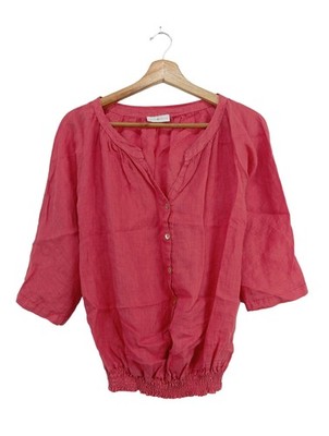 CACHE & CACHE V-Ausschnitt-Shirt Damen Shirt Gr. DE 38 rot Casual-Look