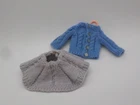 Vintage Barbie Skipper Betsy Pepper Doll Blue Knit Sweater & Skirt 1960's Cute