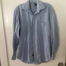 ike behar mens dress shirt small 100% cotton made in the USA