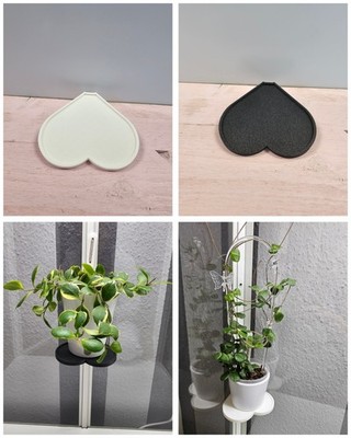 heavenly HOYA Mini-Herz-Regal 3D Druck für Milsbo green-house schwarz