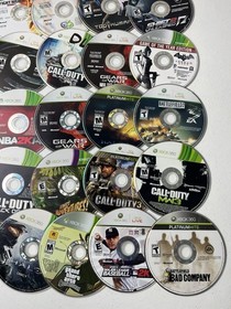 Video Game Lot of 120 Wii Xbox 360 PS2 PS3 Disc Only Untested Loose Scratched