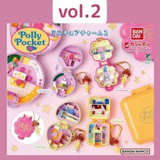 Polly Pocket Miniature Charm vol.2 Capsule Toy Complete 4 Types set Gacha Figure