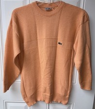 Chemise Lacoste Vintage Crew Neck Sweater Orange Size Large