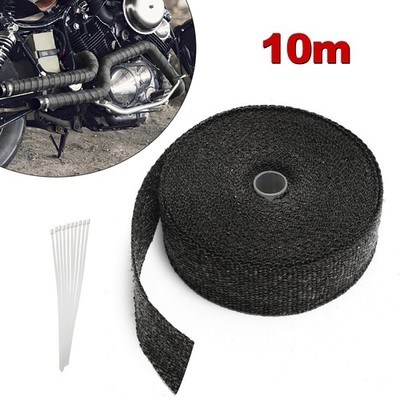 10M Titan Hitzeschutzband Auspuff Band Auto Titanfaser Krümmer Band Heat Wrap