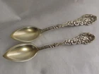 GORHAM VERSAILLES 1888 STERLING SILVER PAIR FRUIT /CITRUS /ORANGE SPOONS NO MONO