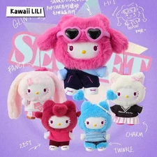 MINISO Hello Kitty POP STAR Series Plush Pendant Toy Confirmed Blind Box Figure