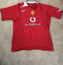 Vintage Manchester United Soccer Jersey Mens XXL Red Nike Vodafone 2004