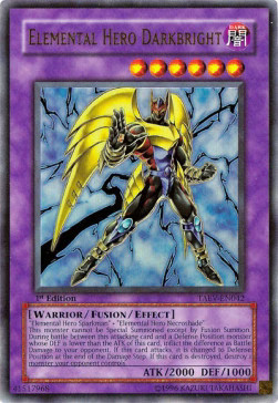 YuGiOh Elemental HERO Darkbright (V.1) TAEV-EN042 Ultra Rare Englisch NM 1st