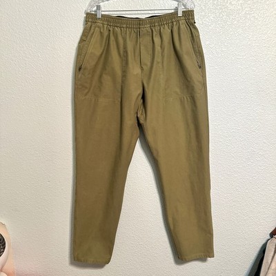Lululemon Utilitech Pull-On Classic Fit Pants Men XL Olive Green Elastic Waist