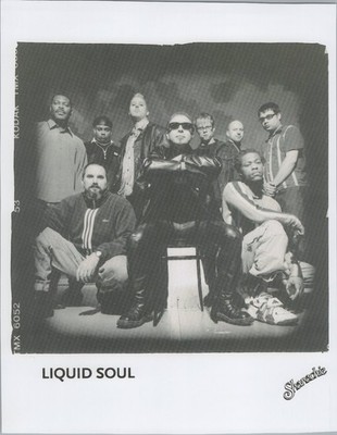 Liquid Soul 1990s Black & White Band Promo Press Photo Shanachie