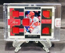 2022 Panini Three & Two BARRY LARKIN Full Count Swatches (Game Used) #29/49
