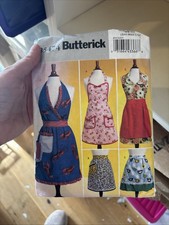 Sewing Pattern Butterick B5474 Retro Aprons S-M-L  Factory Folded