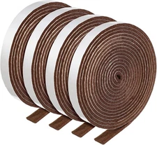 4 Rolls 120 Inch Felt Strip with Adhesive Backing Felt Tapes Furniture Strip Rol
