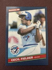 1986 Donruss #512 Cecil Fielder Blue Jays RC EX-MT