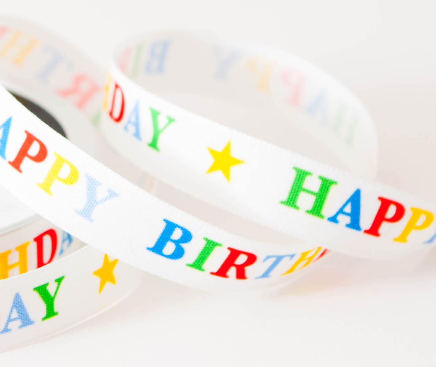 Berisfords Happy Birthday Theme Ribbon Birthday Parties 15mm by the Metre New